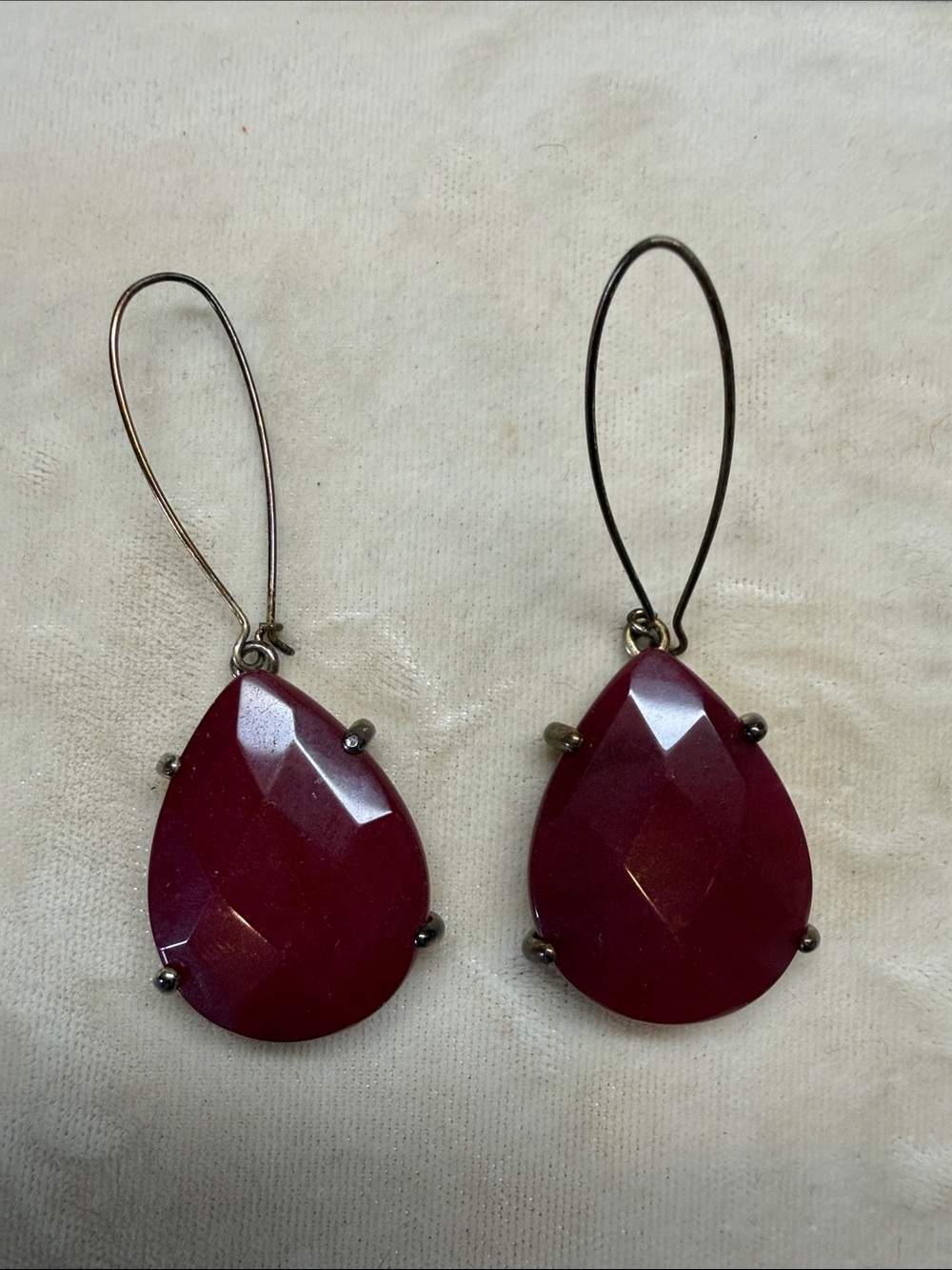 Elegant Teardrop Pink Dangle Earrings